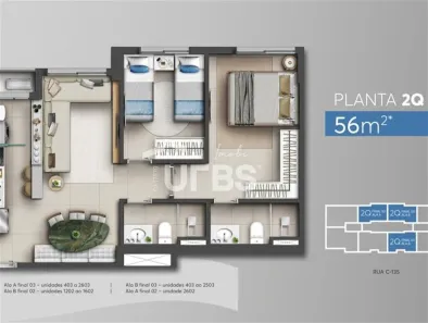 Apartamento com 2 Quartos à venda, 57m² no Jardim América, Goiânia