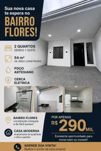 Casa com 2 Quartos à venda, 54m² no Flores, Manaus