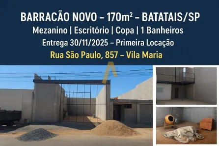 Ponto Comercial para alugar, 139m² no Vila Maria, Batatais