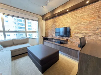 Apartamento com 1 Quarto para alugar, 74m² no Jardim das Acácias, São Paulo