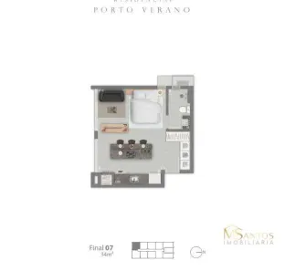 Apartamento com 1 Quarto à venda, 34m² no Ingleses do Rio Vermelho, Florianópolis