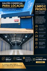 Galpão/Depósito/Armazém para alugar, 850m² no Parque Oeste Industrial, Goiânia