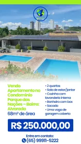 Apartamento com 2 Quartos à venda, 68m² no Alvorada, Cuiabá