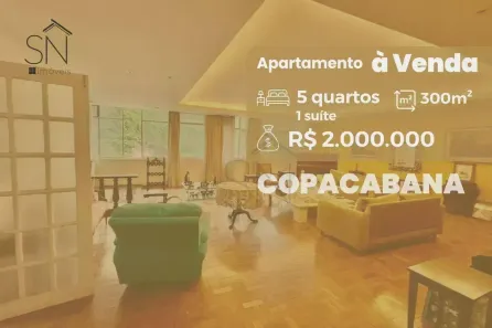 Apartamento com 5 Quartos à venda, 300m² no Copacabana, Rio de Janeiro