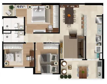 Apartamento com 3 Quartos à venda, 83m² no Jardim Pereira do Amparo, Jacareí