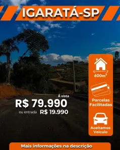 Lote/Terreno à venda, 600m² no Centro, Igaratá