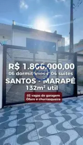 Casa com 6 Quartos à venda, 132m² no Marapé, Santos