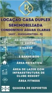 Casa de Condomínio com 3 Quartos para alugar, 83m² no Sahy, Mangaratiba