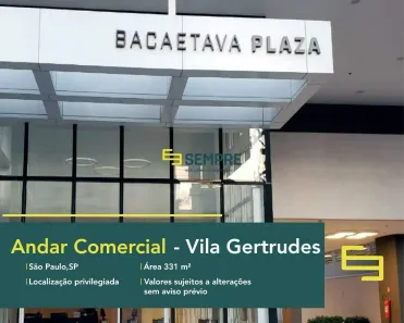 Imóvel Comercial para alugar, 331m² no Vila Gertrudes, São Paulo