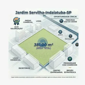 Lote/Terreno à venda, 381m² no Jardim Sevilha, Indaiatuba