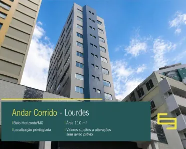 Sala Comercial para alugar, 110m² no Lourdes, Belo Horizonte