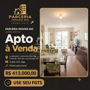 Apartamento com 3 Quartos à venda, 60m² no São Cristóvão, Rio de Janeiro