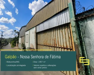Galpão/Depósito/Armazém à venda, 1807m² no Nossa Senhora de Fatima, Matozinhos
