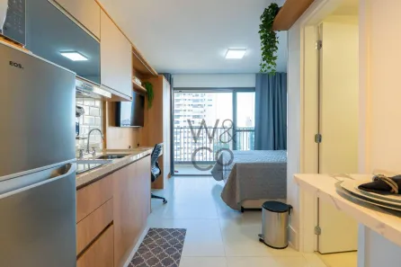 Apartamento com 1 Quarto para alugar, 25m² no Santo Amaro, São Paulo