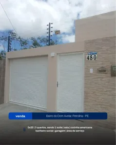 Casa com 3 Quartos à venda, 100m² no Dom Avelar, Petrolina