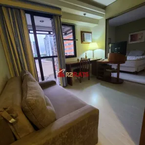 Flat com 1 Quarto para alugar, 38m² no Moema, São Paulo