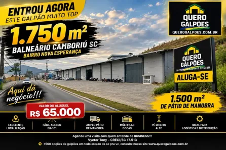 Galpão/Depósito/Armazém para alugar, 1750m² no Nova Esperança, Balneário Camboriú