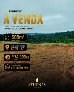 Lote/Terreno à venda, 500m² no dos Mendes (Caucaia do Alto), Cotia