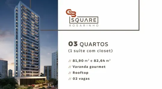 Apartamento com 3 Quartos à venda, 81m² no Rosarinho, Recife