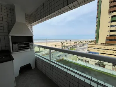 Apartamento com 3 Quartos para alugar, 129m² no Guilhermina, Praia Grande