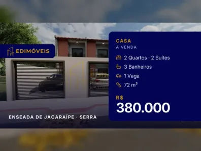 Casa com 2 Quartos à venda, 74m² no Enseada de Jacaraípe, Serra