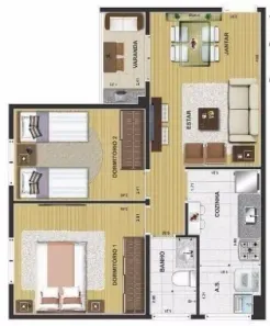Apartamento com 2 Quartos à venda, 51m² no Vila Olímpia, Sorocaba
