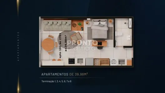 Flat com 1 Quarto à venda, 39m² no Pina, Recife