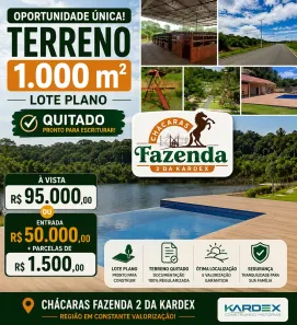Lote/Terreno à venda, 1000m² no Iranduba, Iranduba