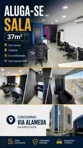 Sala Comercial para alugar, 37m² no Centro, Guarulhos