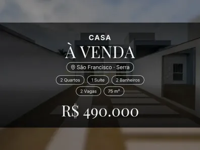 Casa com 2 Quartos à venda, 75m² no São Francisco, Serra