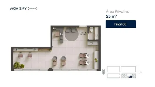 Sala Comercial à venda, 56m² no Campinas, São José