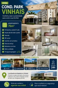 Apartamento com 2 Quartos à venda, 72m² no Recanto dos Vinhais, São Luís