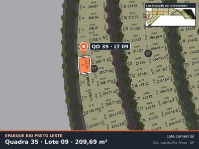 Lote/Terreno à venda, 210m² no Loteamento Residencial Luz da Esperança, São José do Rio Preto
