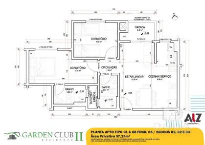 Apartamento com 2 Quartos à venda, 57m² no Pedra Branca, Palhoça