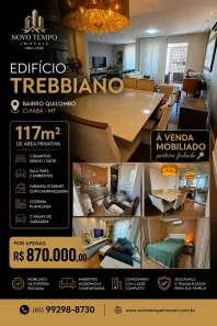 Apartamento com 3 Quartos à venda, 117m² no Quilombo, Cuiabá