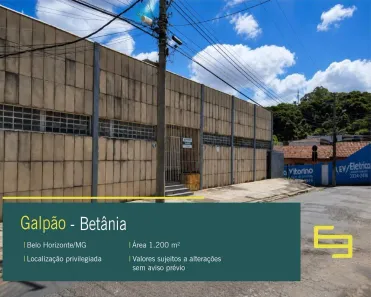 Galpão/Depósito/Armazém para alugar, 1200m² no Betânia, Belo Horizonte