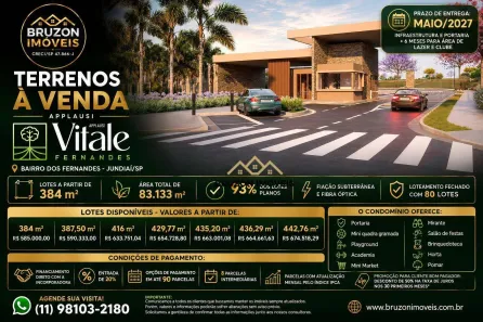Lote/Terreno à venda, 384m² no Bairro dos Fernandes, Jundiaí
