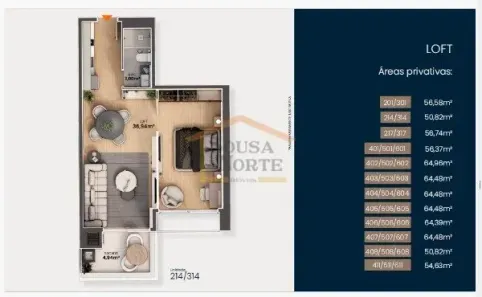 Apartamento com 1 Quarto à venda, 51m² no Cachoeira do Bom Jesus, Florianópolis