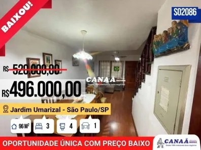 Sobrado com 3 Quartos à venda, 96m² no Jardim Umarizal, São Paulo