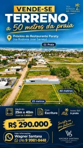 Lote/Terreno à venda, 1000m² no São José dos Náufragos, Aracaju