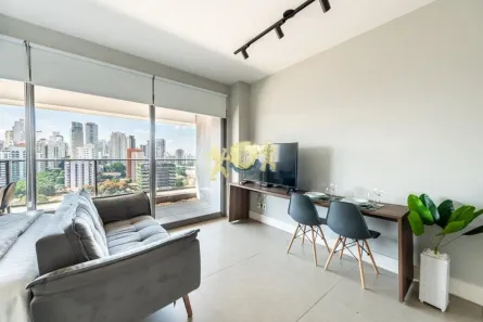 Flat com 1 Quarto para alugar, 40m² no Brooklin Paulista, São Paulo