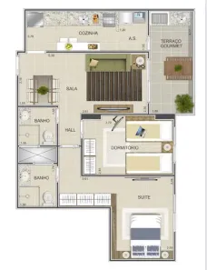 Apartamento com 2 Quartos à venda, 70m² no Ocian, Praia Grande