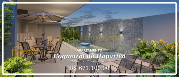 Apartamento com 2 Quartos à venda, 56m² no Coqueiral de Itaparica, Vila Velha