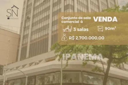 Sala Comercial à venda, 90m² no Ipanema, Rio de Janeiro
