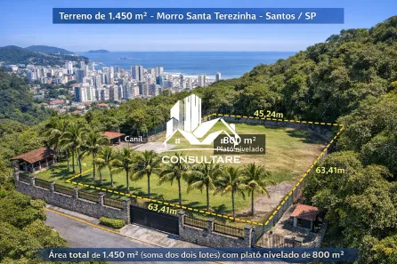 Lote/Terreno à venda, 1450m² no Marapé, Santos