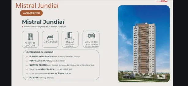 Apartamento com 2 Quartos à venda, 131m² no Ponte de Campinas, Jundiaí