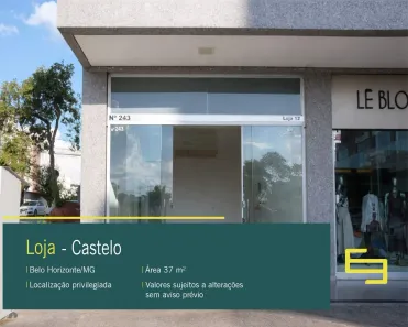 Ponto Comercial para alugar, 38m² no Castelo, Belo Horizonte