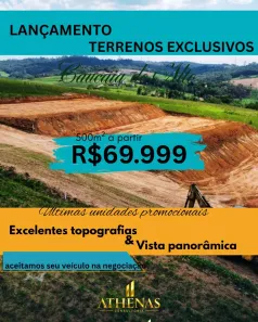 Lote/Terreno à venda, 500m² no Chácara Tropical (Caucaia do Alto), Cotia