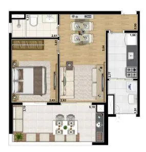 Apartamento com 1 Quarto à venda, 52m² no Jardim Brasil (Zona Sul), São Paulo