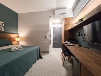 Flat com 1 Quarto à venda, 24m² no Pompéia, Santos